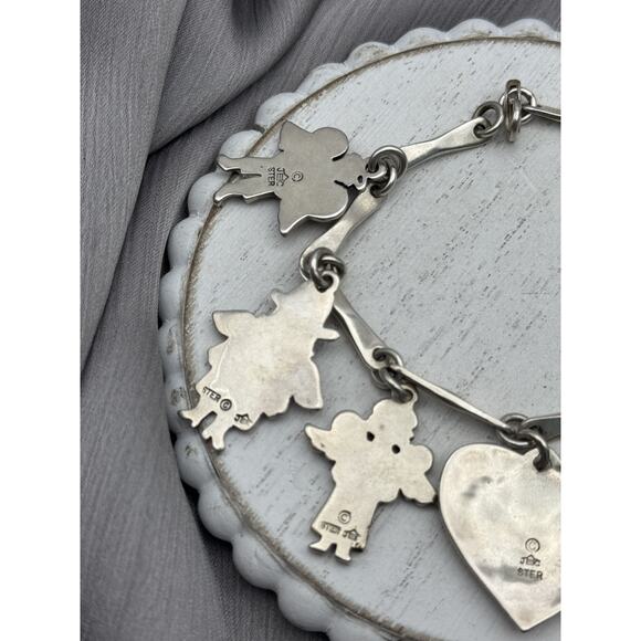 Rare Vintage Jeep Collins Solid Sterling Silver 7 Charms Bracelet 7 In / 42.11 G - Picture 8 of 9